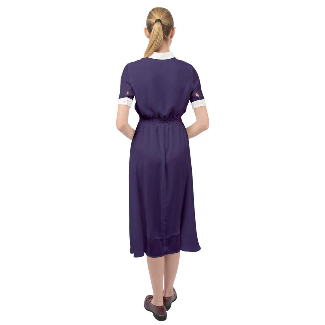 Navy Blue Ava 1940s Style Vintage Dress