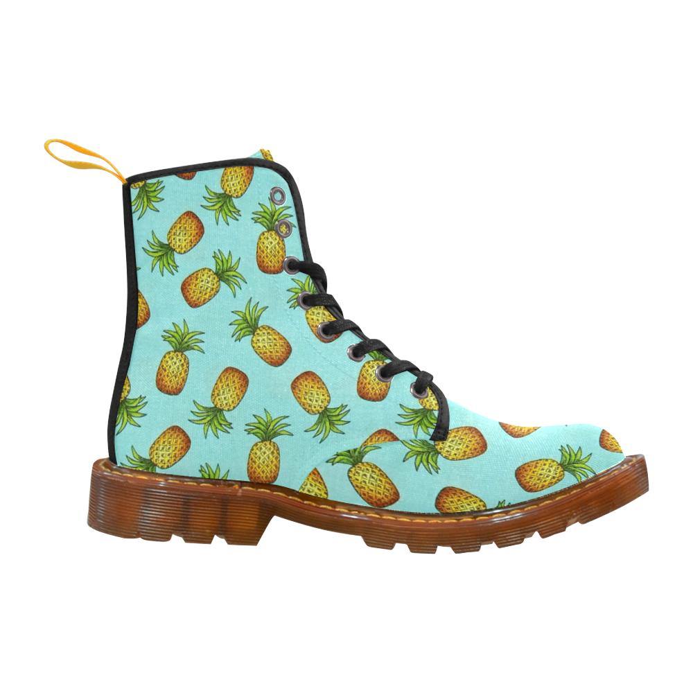 Pina Colada Pineapple Women's Lace Up Combat Boots