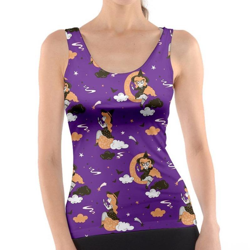 PINUP WITCH PURPLE Tank Top