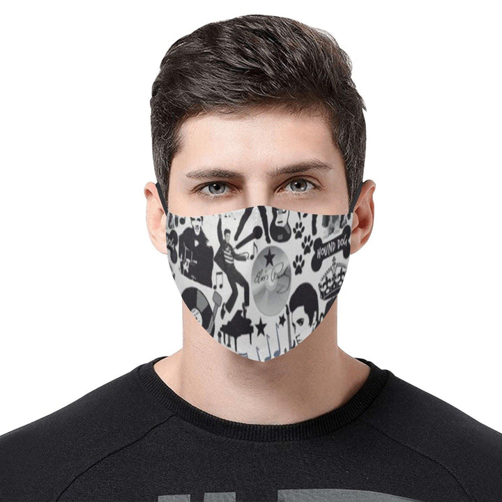 REUSABLE FACE MASKS WITH FILTERS - ELVIS THE KING