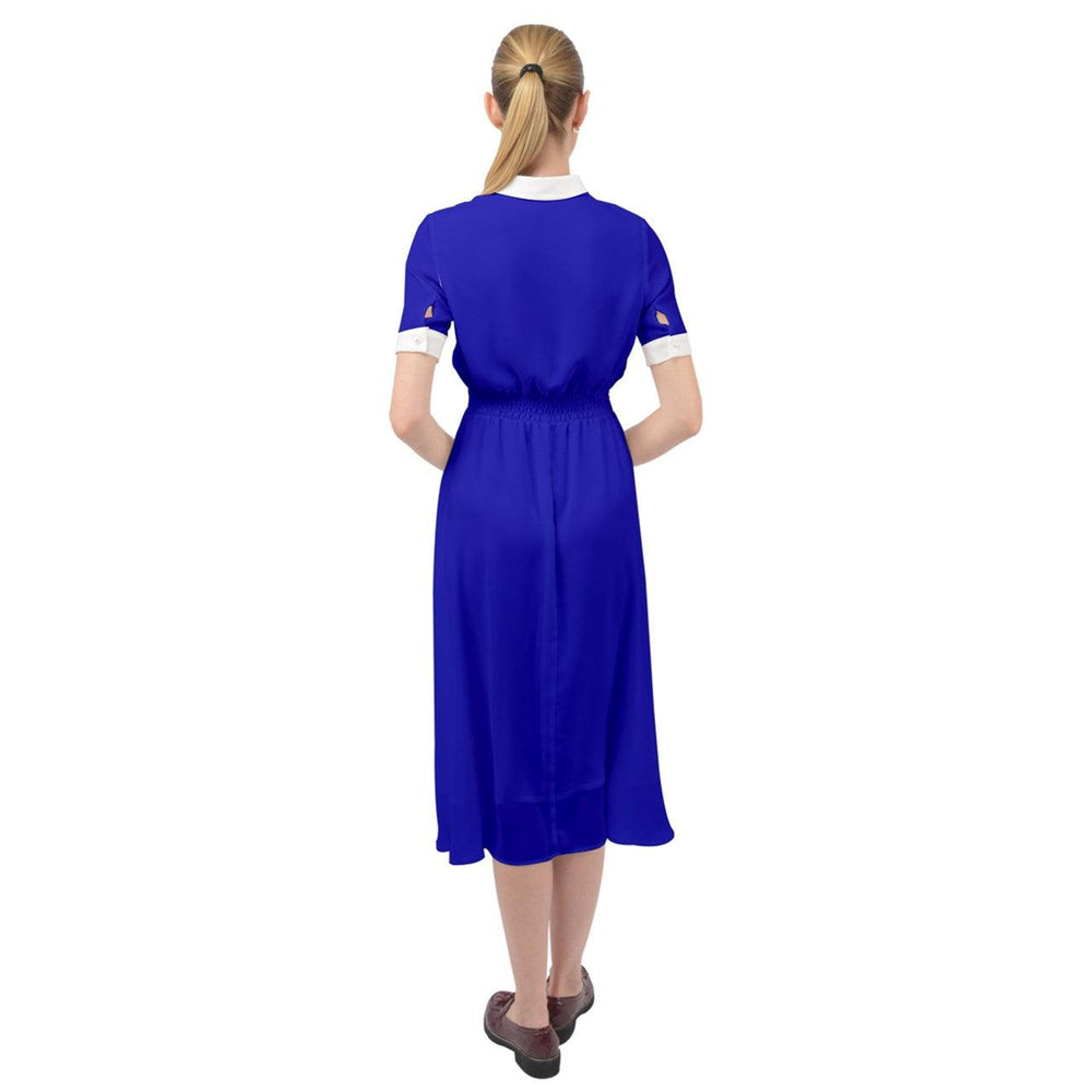Royal Blue Ava 1940s Style Vintage Dress