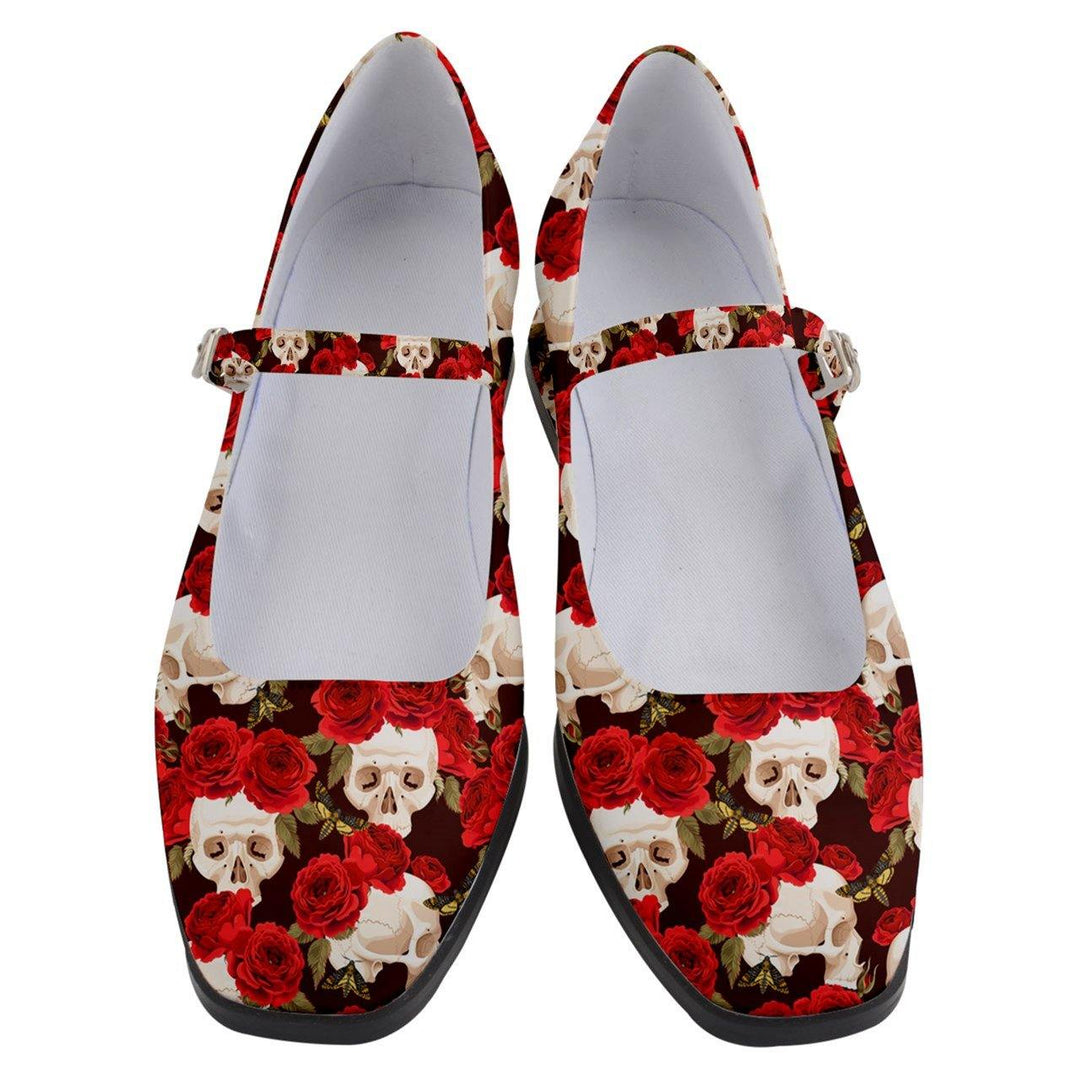 SKULLS AND ROSES Women's Mary Jane Shoes