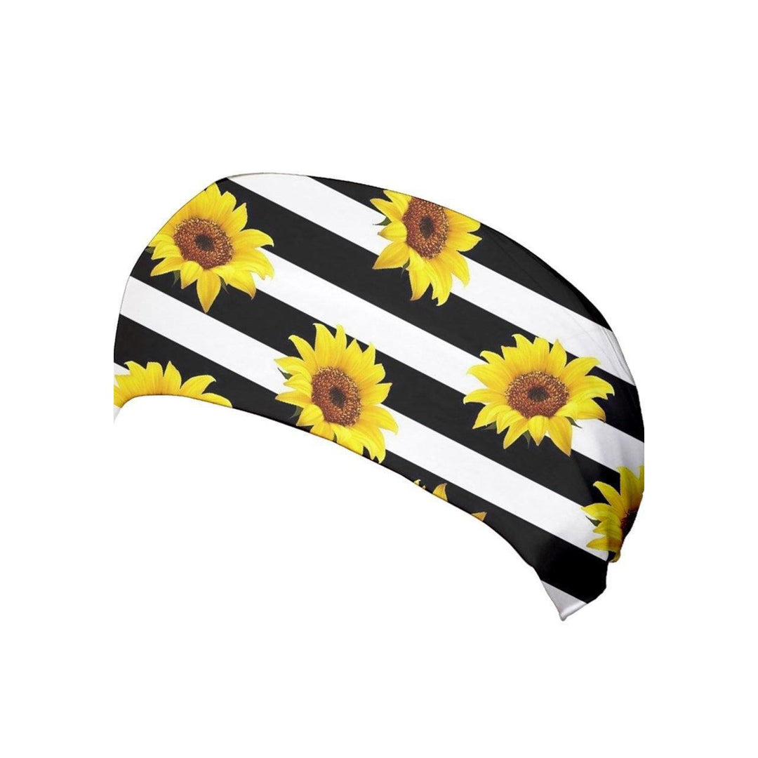 Sunflower Stripes Wide Stretchy Headband
