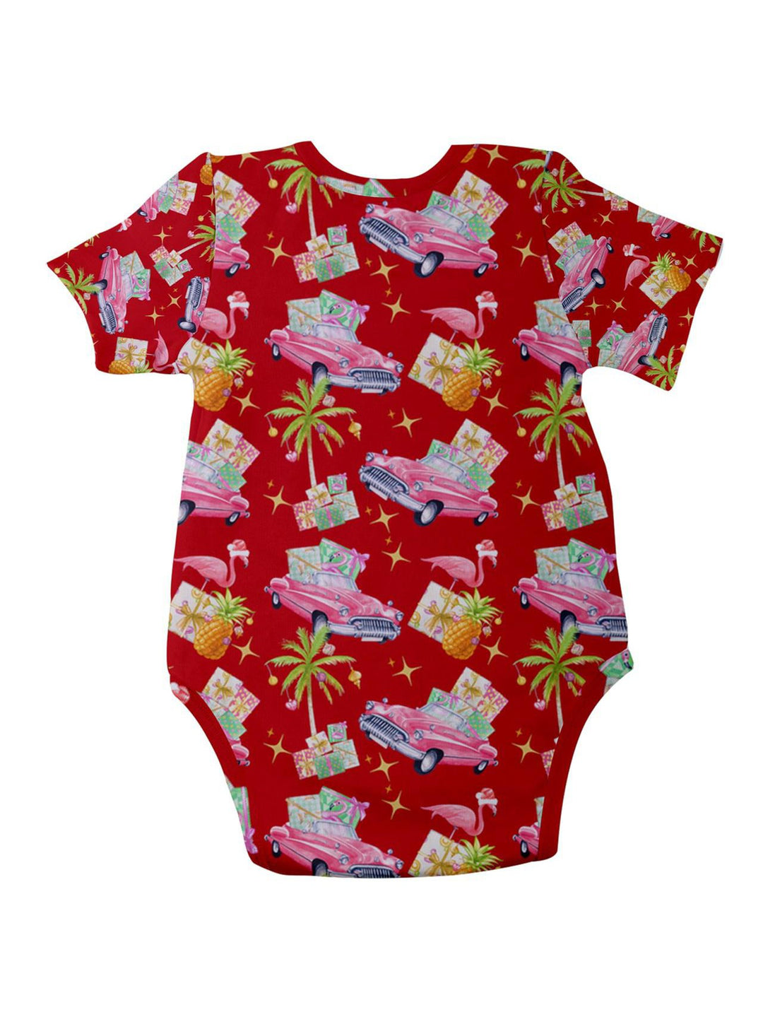 Tropical Christmas Baby Short Sleeve Onesie Bodysuit