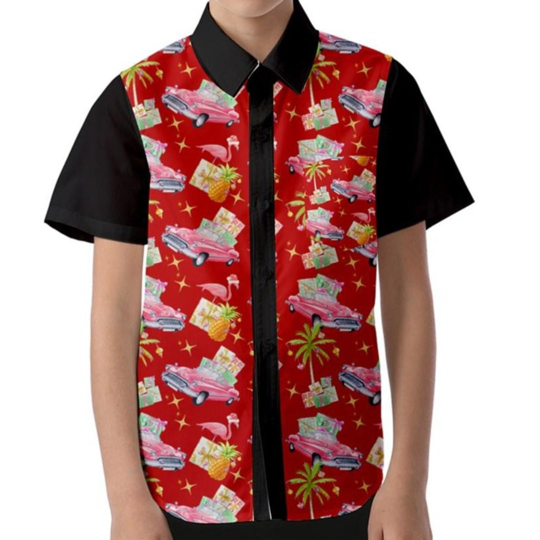 Tropical Christmas Kids' Unisex Short Sleeve Shirt