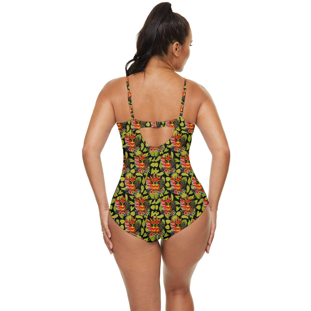 Tropical Tiki Retro Full Coverage Swimsuit
