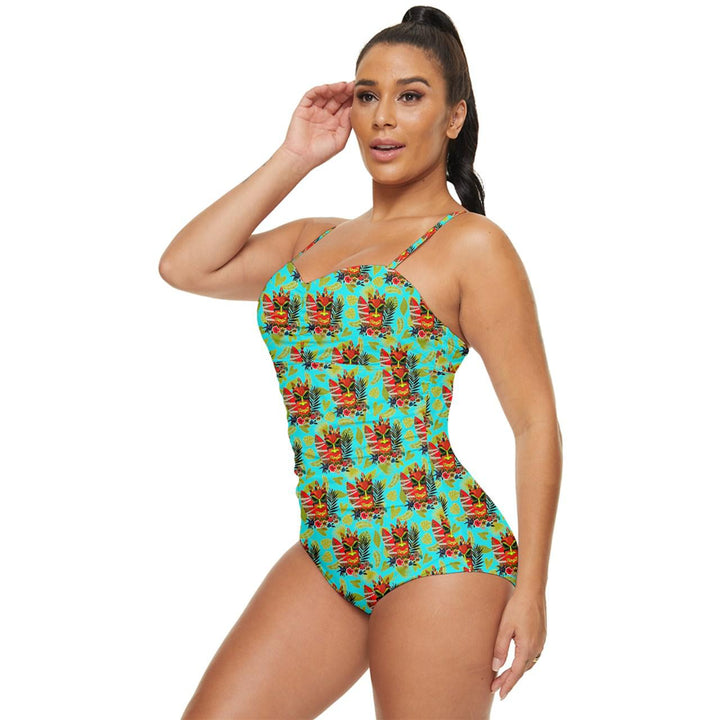 Tropical Tiki Retro Full Coverage Swimsuit