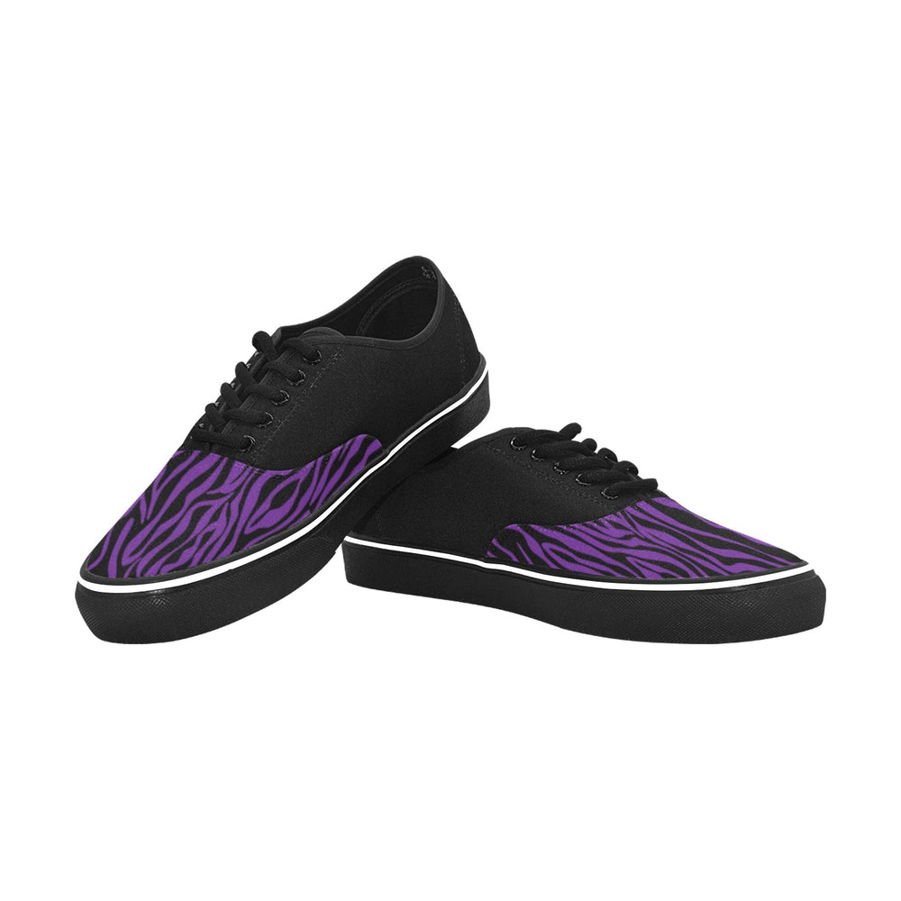 Zebra Purple Men's Creeper Sneakers